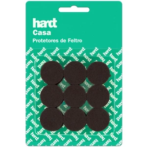 PROTETOR ADESIVO REDONDO HARDT FELTRO 25MM MARROM C/18