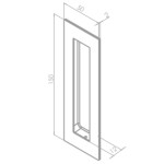 PUXADOR CONCHA EMBUTIR 15CM PADO INOX POLIDO IXP