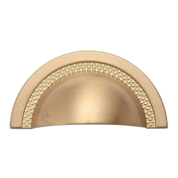 PUXADOR MÓVEIS CONCHA CAPRI 64MM DOURADO ESCOVADO