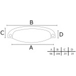 PUXADOR MÓVEIS CONCHA VIVARO 96MM 115-096 PRETO PUXADOR MÓVEIS CONCHA VIVARO 96MM 115-096 PRETO