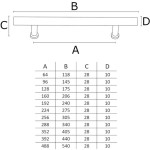 PUXADOR MÓVEIS INOX HASTE REDONDA ESCOVADO IL-03 192MM PUXADOR MÓVEIS INOX HASTE REDONDA ESCOVADO IL-03 192MM