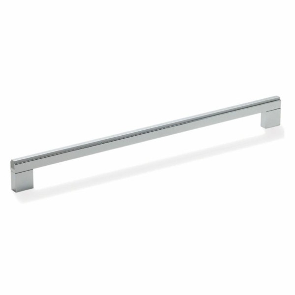 PUXADOR MÓVEIS LUNGO 192MM ACETINADO/CROMADO