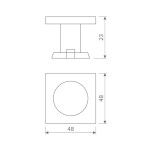 PUXADOR MÓVEIS QUADRO 47MM CROMADO ZAMAK ARCHI PUXADOR MÓVEIS QUADRO 47MM CROMADO ZAMAK ARCHI