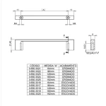 PUXADOR MÓVEIS RIGORE CROMADO 96MM PUXADOR MÓVEIS RIGORE CROMADO 96MM