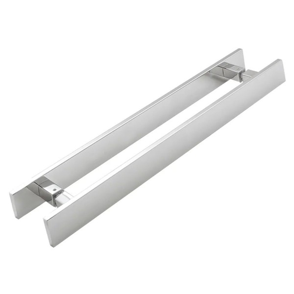 PUXADOR PORTA DUPLO INOX 304 BARRA CHATA 40X10MM 60CM POLIDO