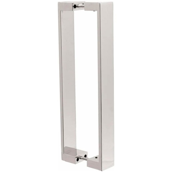 PUXADOR PORTA DUPLO INOX H40 40X20MM 42CM POLIDO