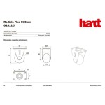 RODÍZIOS SILICONE FIXO HARDT 35MM