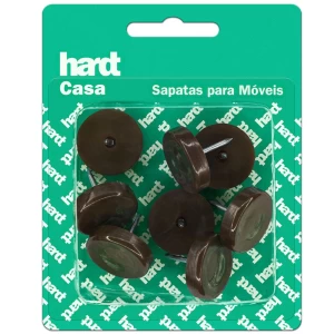 SAPATA PLÁSTICA C/PREGO HARDT 25MM CARTELA C/8 MARROM