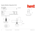 SAPATA REGULÁVEL NIQUELADA HARDT 32MM BRANCA (PAR) GRANDE SAPATA REGULÁVEL NIQUELADA HARDT 32MM BRANCA (PAR) GRANDE