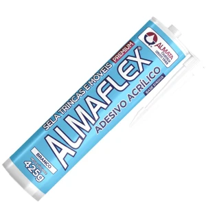 SILICONE BASE ÁGUA ALMAFLEX BRANCO 425G SELA TRINCA ACRÍLICO