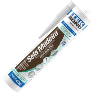 SILICONE BASE ÁGUA TEKBOND SELA MADEIRA BRANCO 425GR