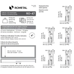 SISTEMA DESLIZANTE/PORTA CORRER ROMETAL EMBUTIR RO-47 4030 60KG