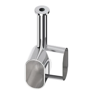 SUPORTE TUBO CABIDEIRO HARDT CANTO 90º OVAL CROMADO