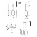 SUPORTE TUBO CABIDEIRO HARDT CANTO 90º OVAL CROMADO SUPORTE TUBO CABIDEIRO HARDT CANTO 90º OVAL CROMADO