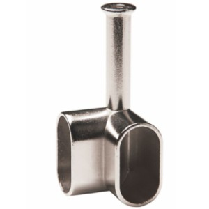 SUPORTE TUBO CABIDEIRO HARDT CANTO 90º OVAL NIQUELADO