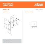 TRAVA DE SEGURANÇA STAM TETRA 1004 LONGA DUPLA QUADRADA PRETA