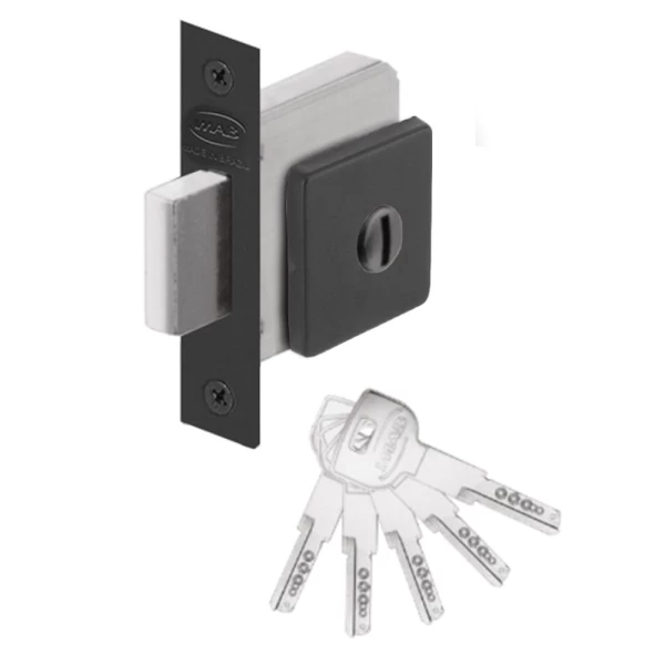 TRAVA DE SEGURANÇA MULTIPONTO SIMPLES QUADRADA PRETA