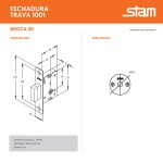TRAVA DE SEGURANÇA STAM TETRA 1001 SIMPLES REDONDA INOX
