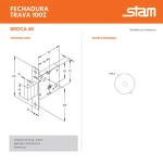 TRAVA DE SEGURANÇA STAM TETRA 1002 SIMPLES REDONDA INOX